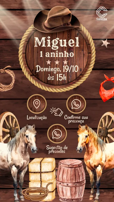 Convite Interativo Festa Country