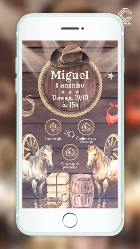 Convite Interativo Festa Country