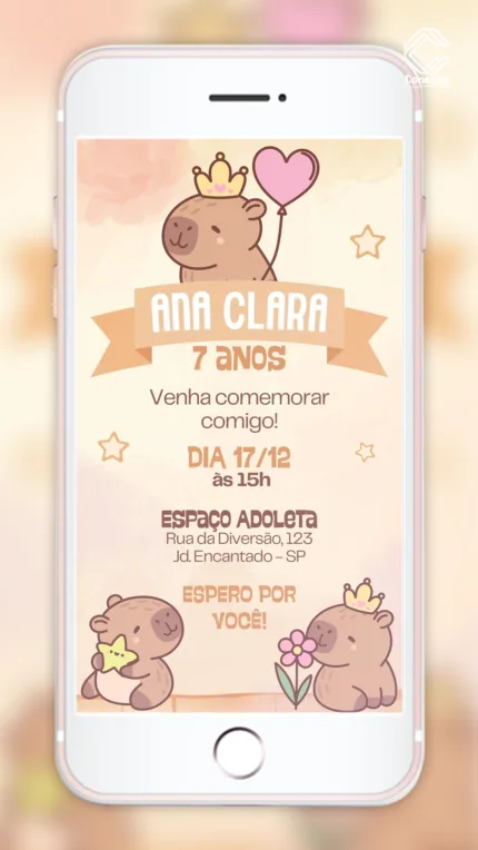 Convite Digital Capivara