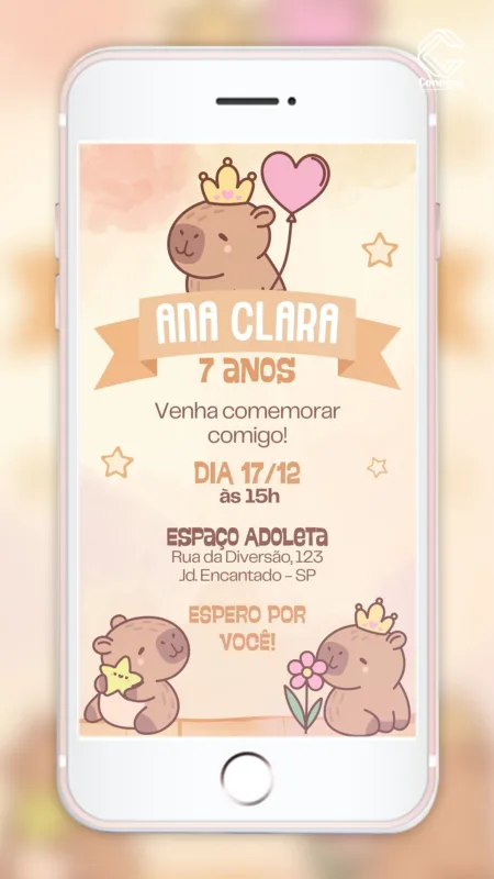 Convite Digital Capivara