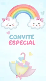 Convite Animado Chuva de Amor