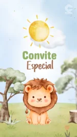 Convite Animado Leãozinho