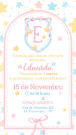 Convite Digital Estrelas de Algodão