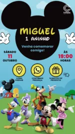 Convite Interativo Turma do Mickey