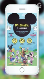 Convite Interativo Turma do Mickey