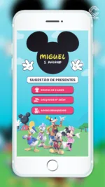 Convite Interativo Turma do Mickey