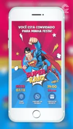 Convite Interativo Super Homem