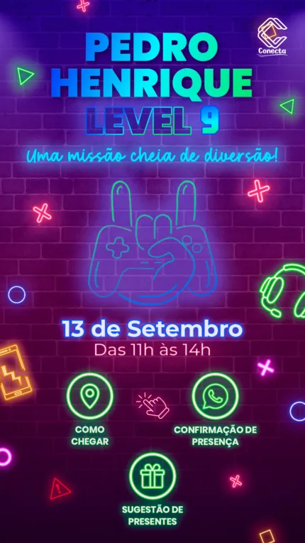 Convite Interativo Gamer