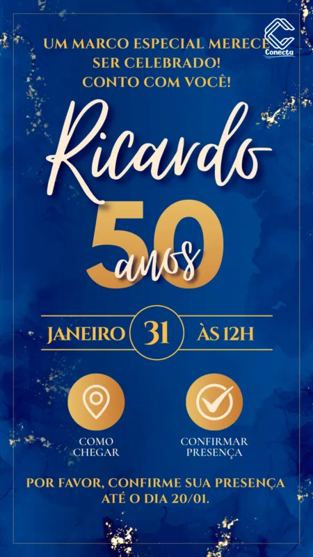 Convite Interativo Celebração dos 50