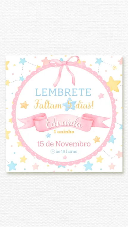 Lembrete Estrelas de Algodão