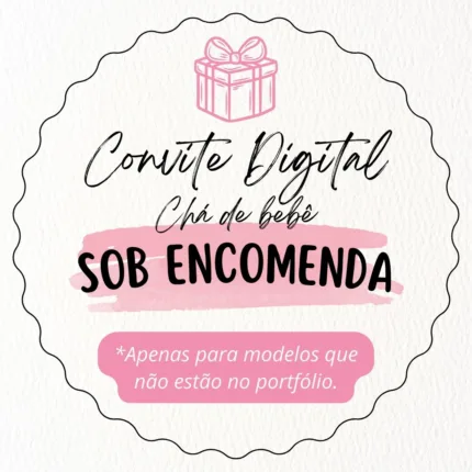 Convite Digital Chá de bebê Sob Encomenda