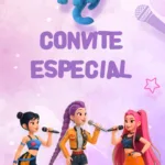 Convite Animado Show das Guerreiras do K-Pop