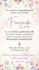 Convite Digital Encanto Floral