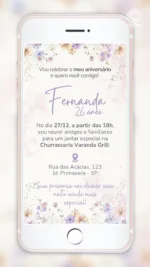 Convite Digital Encanto Floral