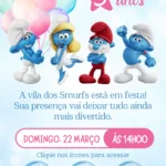 Convite Interativo Smurfs