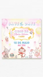 Save the Date Circo Rosa