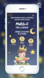 Convite Interativo O Pequeno Príncipe Um Conto de Magia