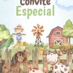 Convite Animado Festa na Fazendinha - Menino
